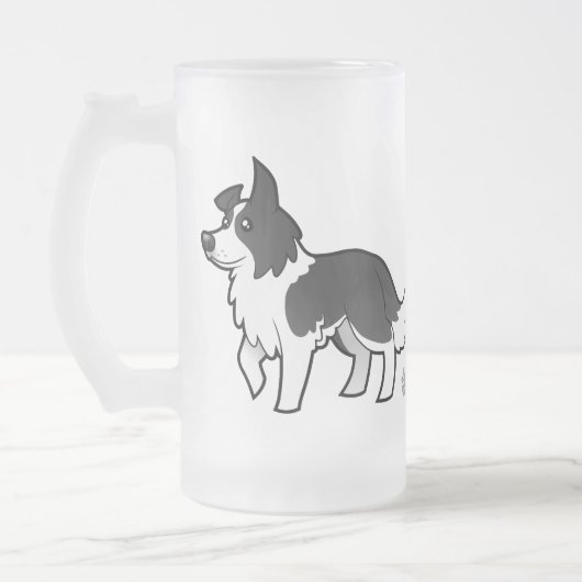 Cartoon Border Collie Matglas Bierpul (Links)