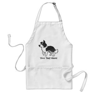 Cartoon Border Collie Standaard Schort