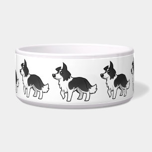 Cartoon Border Collie Voerbakje