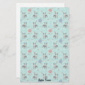 Cartoon Boston Terrier Briefpapier (Voorkant / Achterkant)