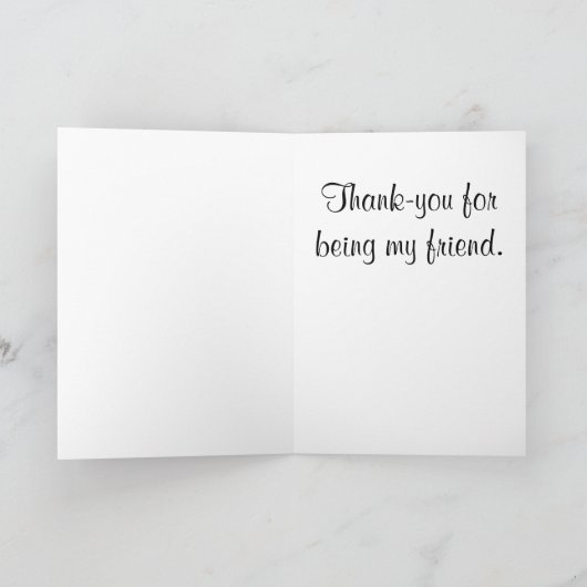 Cartoon Boston Terrier Card Bedankkaart (Binnen)