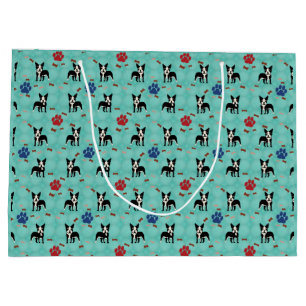 Cartoon Boston Terrier Large Cadeautasje