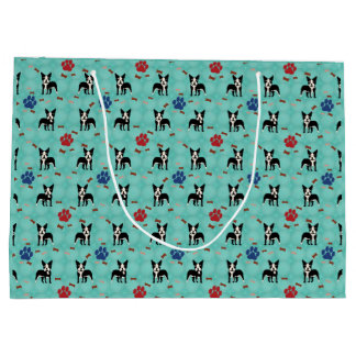 Cartoon Boston Terrier Large Cadeautasje