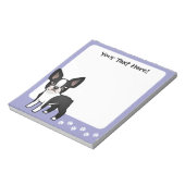 Cartoon Boston Terrier Notitieblok (Linkerzijde)