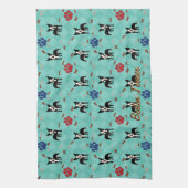 Cartoon Boston Terrier Theedoek (Verticaal)