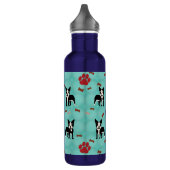 Cartoon Boston Terrier Waterfles (Links)