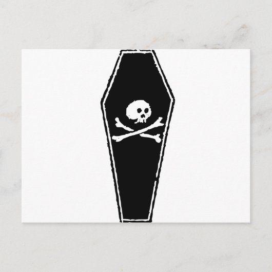 Cartoon Botten in Coffin door Chillee Briefkaart (Voorkant)