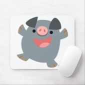 Cartoon Bouncy Pig mousepad Muismat (Met muis)