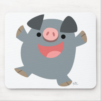 Cartoon Bouncy Pig mousepad Muismat