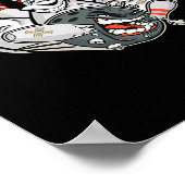 Cartoon Bowler Bang Bowling Pins Funny Sport Hal Poster (Hoek)