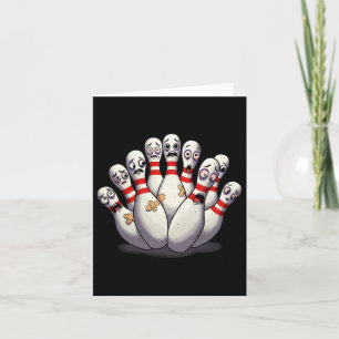 Cartoon Bowling Bang Bowling Pins Funny Sport Bo Kaart