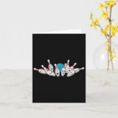 Cartoon Bowling Bang Bowling Pins Funny Sport Bo Kaart (Gele Bloem)