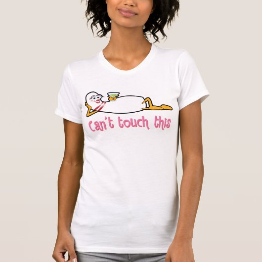 Cartoon Bowling Pin Shirt - kan dit niet aanraken (Voorkant)