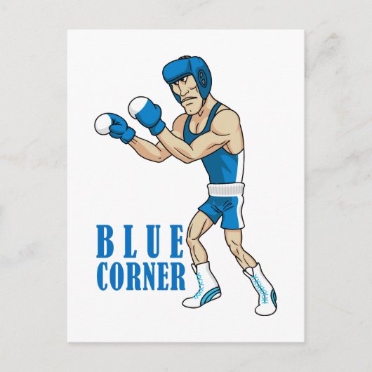 cartoon boxer briefkaart (Voorkant)