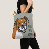 cartoon Boxer Dog: "must Love Boxers" Tote Bag (Dichtbij)