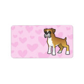 Cartoon Boxer Etiket (Voorkant)