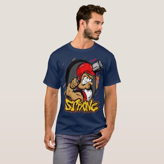 Cartoon Boxer Graphic T-shirt (Voorkant volledig)