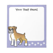Cartoon Boxer Notitieblok (Voorkant)