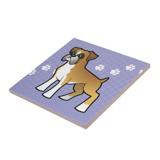 Cartoon Boxer Tegeltje (Zijkant)