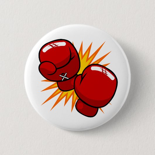 Cartoon Boxing-handschoenen Ronde Button 5,7 Cm (Voorkant)