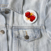 Cartoon Boxing-handschoenen Ronde Button 5,7 Cm (In situ)