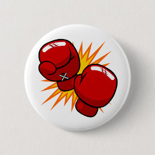 Cartoon Boxing-handschoenen Ronde Button 5,7 Cm