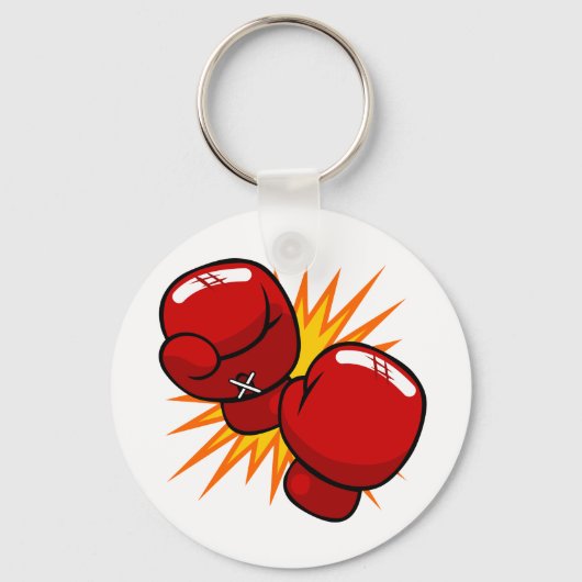 Cartoon Boxing-handschoenen Sleutelhanger (Voorkant)