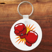 Cartoon Boxing-handschoenen Sleutelhanger (Voorkant)