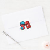 Cartoon Boxing-handschoenen Vierkante Sticker (Envelop)