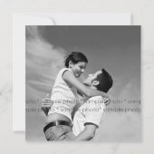 Cartoon Boy Girl Love Heart Couples Wedding Shower Kaart (Achterkant)