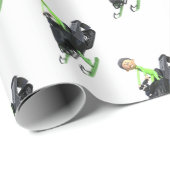 Cartoon Boy op een Snowmobile Cadeaupapier (Rol Hoek)