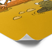 Cartoon Boy Tropical Oerwoud Animal Poster (Hoek)