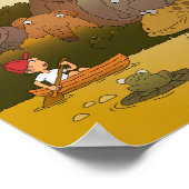 Cartoon Boy Tropical Oerwoud Animal Poster (Hoek)