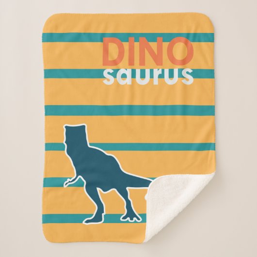 Cartoon boze T-rex dinosaurusjongen Sherpa Deken (Voorkant)