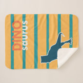 Cartoon boze T-rex dinosaurusjongen Sherpa Deken (Voorkant (horizontaal))