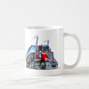 Cartoon brandstof vrachtwagen koffiemok