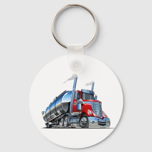 Cartoon brandstof vrachtwagen sleutelhanger (Voorkant)