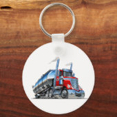Cartoon brandstof vrachtwagen sleutelhanger (Voorkant)