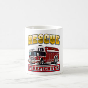 Cartoon brandweerwagen hoodie koffiemok