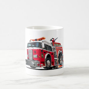 Cartoon brandweerwagen T-Shirt Koffiemok