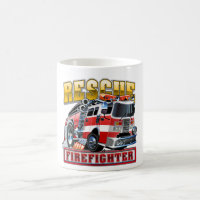 Cartoon brandweerwagen trucker hoed