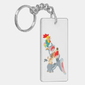 Cartoon Bremen Town Musicians Acrylische Sleutelha Sleutelhanger (Voorkant Links)