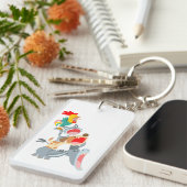 Cartoon Bremen Town Musicians Acrylische Sleutelha Sleutelhanger (Voorkant Rechts)