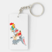 Cartoon Bremen Town Musicians Acrylische Sleutelha Sleutelhanger (achterkant)