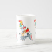 Cartoon Bremen Town Musicians Bone China Mok (Voorkant)