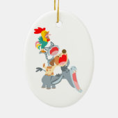 Cartoon Bremen Town Musicians Ornament (Achterkant)
