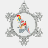 Cartoon Bremen Town Musicians Pewter Ornament (Voorkant)