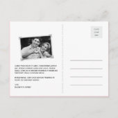 Cartoon Bride Groom Wedding sparen de Datum Briefk Aankondigingskaart (Achterkant)