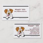 Cartoon Brittany Spaniel Business Card Template Visitekaartje (Voorkant / Achterkant)