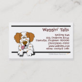 Cartoon Brittany Spaniel Business Card Template Visitekaartje (Achterkant)